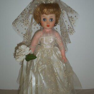 Vintage Horsman Cindy Bride Doll 15" Tall Stuffed Vinyl SuperFlex Body & Legs